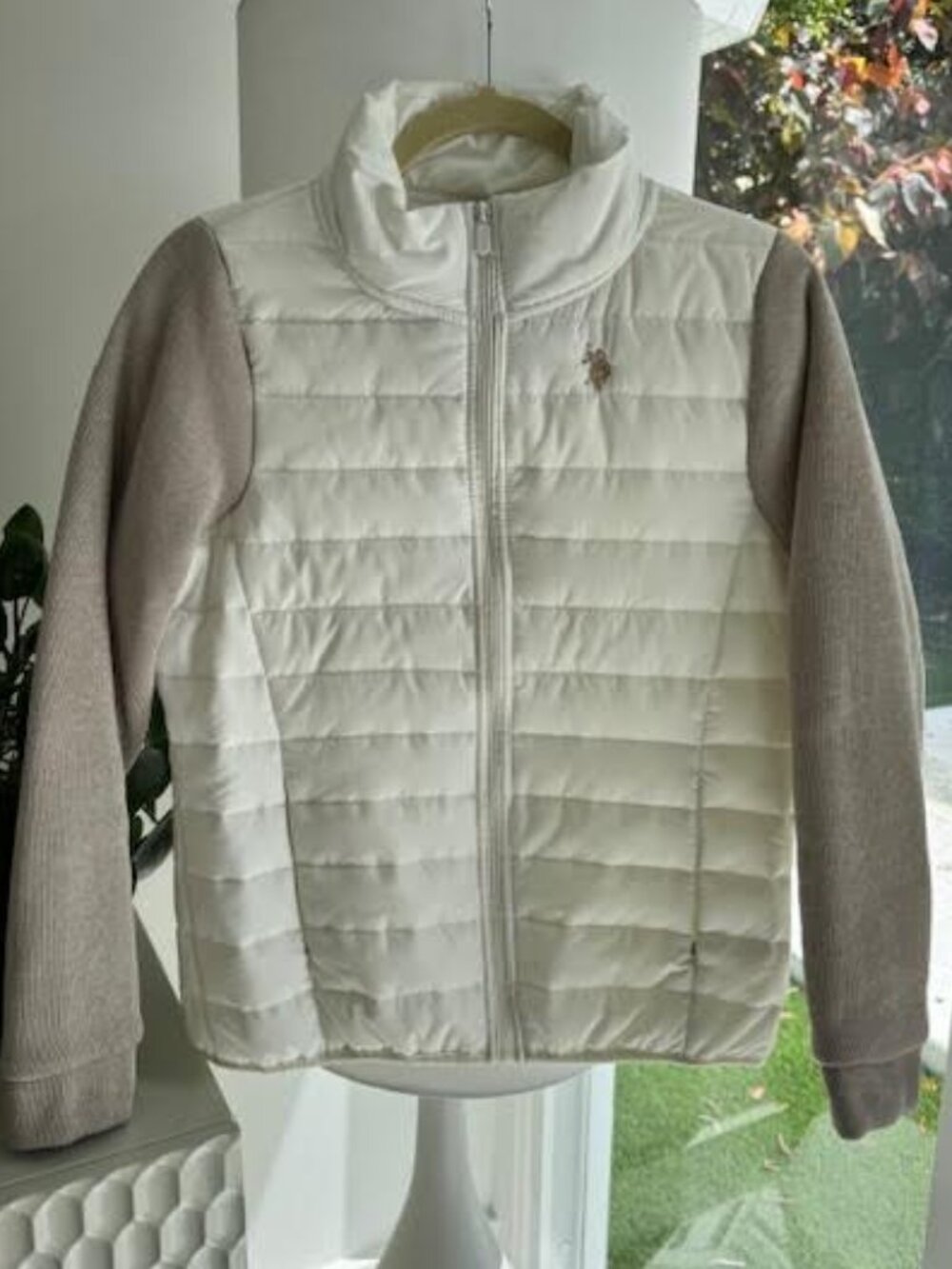 U.S. Polo Association Jacket White/Beige Size M